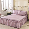 100% cotton Bed Skirt Bedspread Case Style